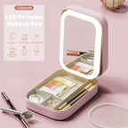 Mini Makeup Box With LED Mirror